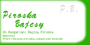 piroska bajcsy business card